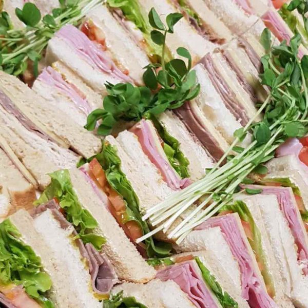 platter of fresh sandwiches